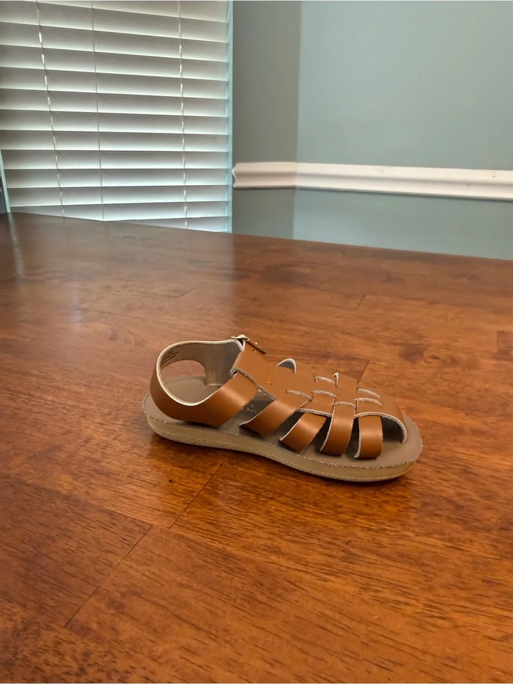 Salt Water Sandals Sun-San Sailor Tan Leather Kids Toddler Fisherman Shoes 8